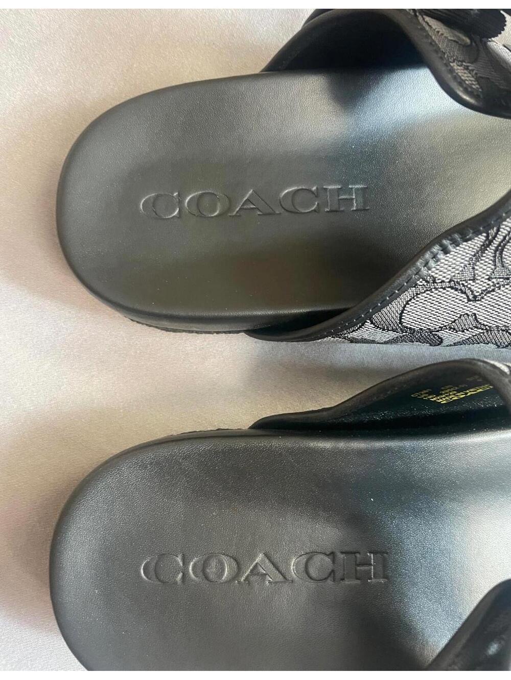 Coach Buckle Strap Sandals in Signature Jacquard 13D - Picture 5 of 9